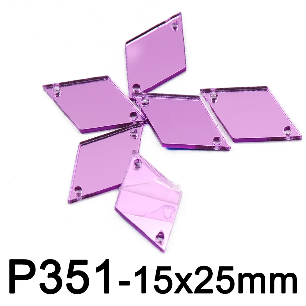 Purple Шитье на зеркале Стразы, сделай сам акриловые зеркальные бусины для костюма вечерние платья ткань гимнастика украшения одежды - Цвет: Purple