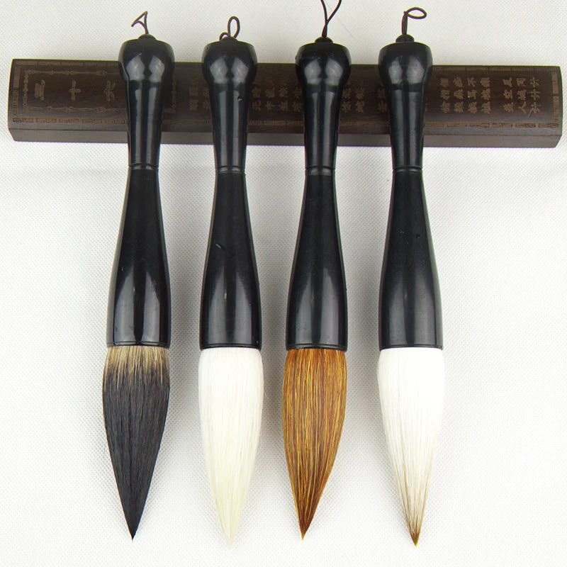 Chinese Calligraphy Brush Hopper-shaped Oversized Painting Writing Brush Woolen Weasel Hair Brush Pen Caligrafia Tinta China