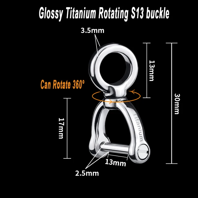Titanium Men Women Car Keychain Rotatable Buckle Luxury Key Chain Ultra Lightweight EDC Key Ring Holder Upscal Gift for Men Titanium-X13L