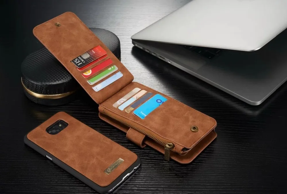 Натуральная кожа Многофункциональный Стенд Бумажник чехол для samsung Galaxy S7 S7 Edge с держатель для карт чехол для телефона