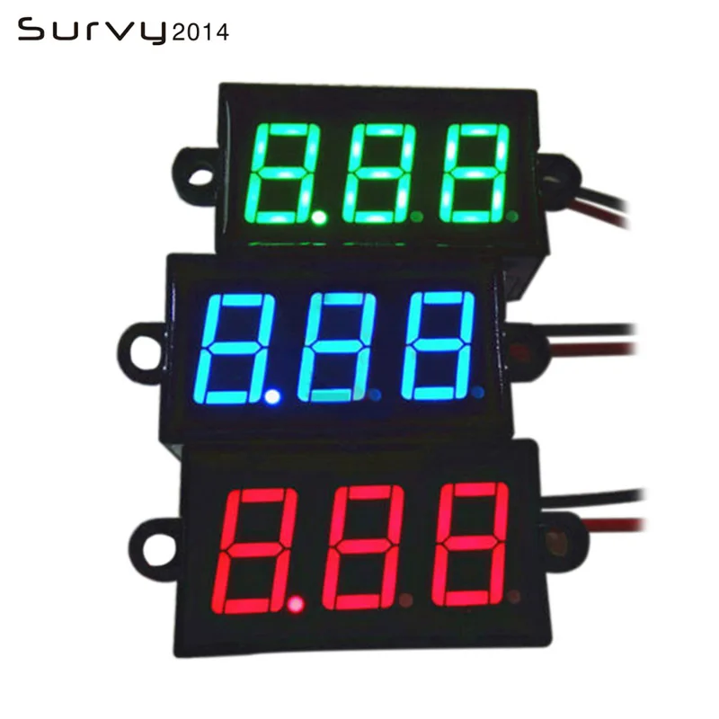 0.56 Pollici Impermeabile Mini Led Voltmetro Digitale Volt Meter Auto Moto Gamma Dc 3.5 -30 V Auto