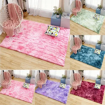 

5 Colors Solid Rugs Pink Puple Carpet Thicker Bathroom Non-Slip Mat Area Rug For Living Room Soft Child Bedroom Mat #YL10