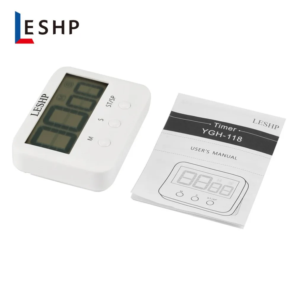 Kitchen Timer Loud Countdown Timer with Magnetic Large Display Screen Clockwise Function Simple Operation Compact