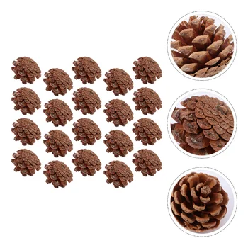 

20pcs Christmas Hanging Natural Dried Pine Cones Decoration Pendants for Home Tree Office Party