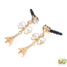 3,5 мм разъем для наушников смарт-телефон Анти-пыль разъем для наушников галстук-бабочка Эйфелева башня Пробка крышка для всех