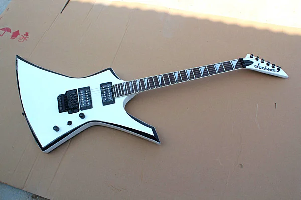 Jackson KE2 Келли электрогитара Джексон индивидуальная магазин RR гитара белый Джексон келли KE 2 с черные края гитары