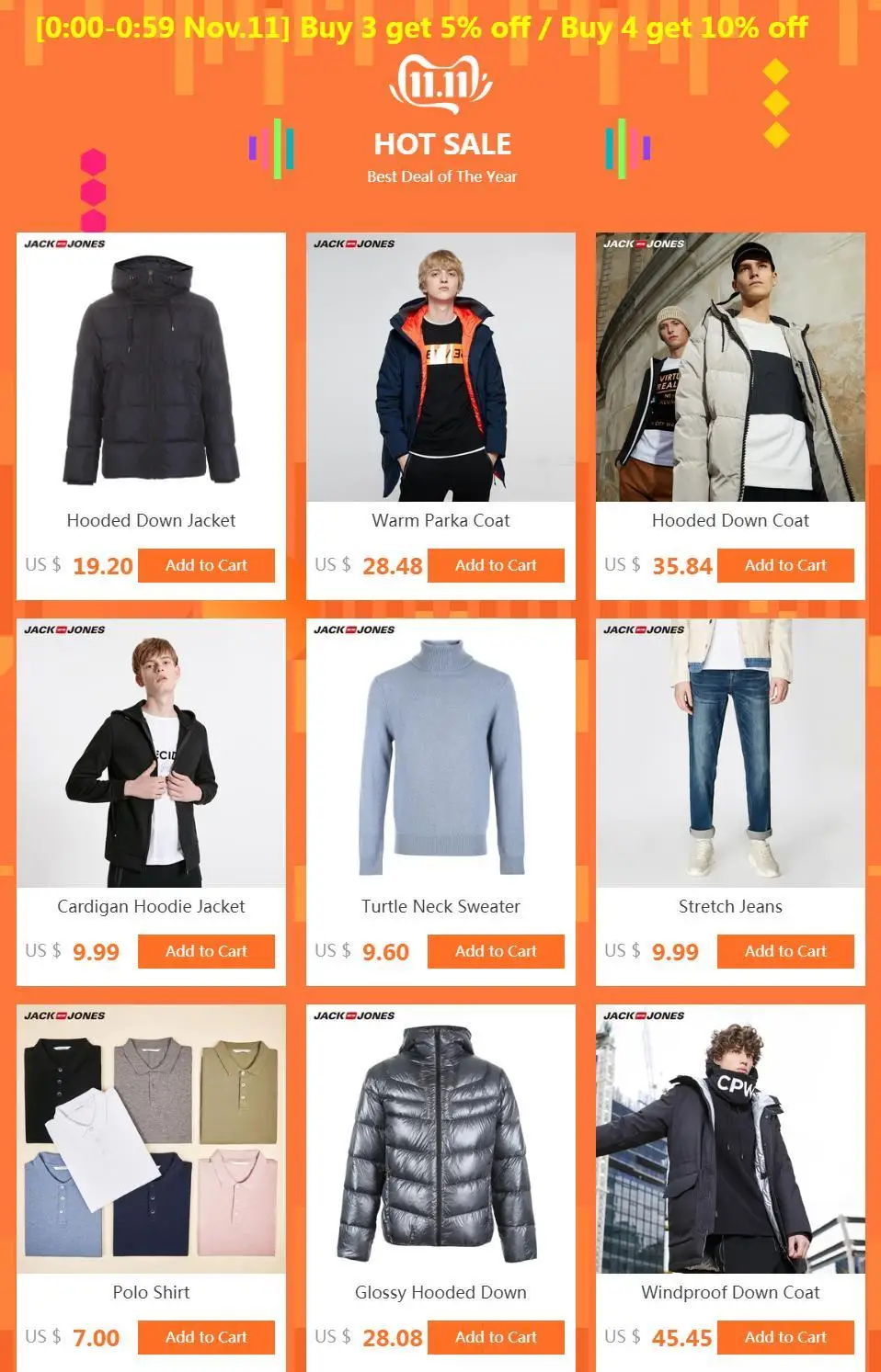JackJones мужской светильник короткий пуховик короткое пальто мужская одежда 218312527