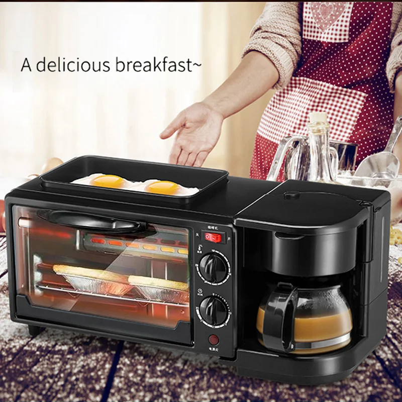 

50HZ Breakfast Machine Electric Oven 1050W Sandwich Maker Breadgrillmachine 3 in 1 Kitchen Household Toaster Convenient Home