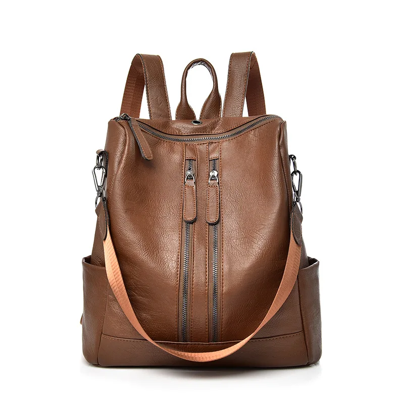 

High-capacity backpack female 2019 new Korean fashion leisure travel bag soft Joker backpack fashion bag