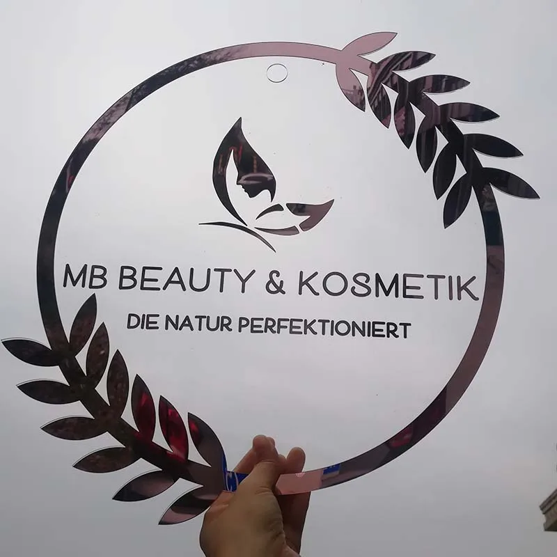 На заказ логотипа магазина магазин символ на зеркальный акриловый чехол-розовое