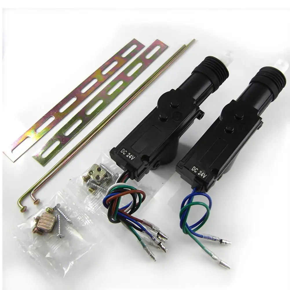 24V Electronic Car Truck Central Remote Control Locking Door Anti-theft Lock Keyless Entry Kit Accessories Universal Wireless car door lock kit car remote central kit car remote door lock kit