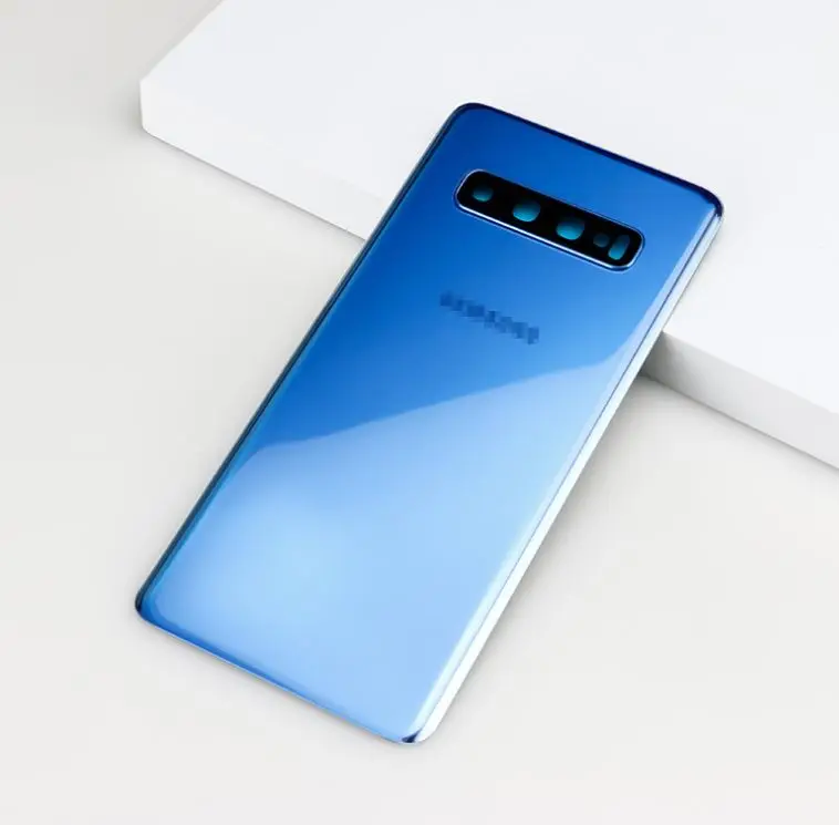1 шт. для Sannsung Ga1axy S10 S10e S10 plus задняя крышка батарейного отсека Корпус Замена запчастей для ушной камеры стеклянная рамка объектива