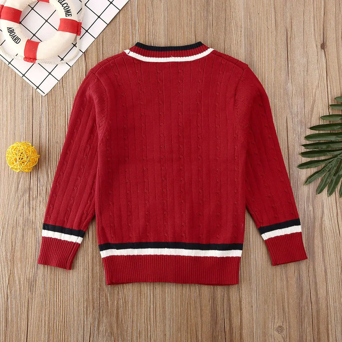 2-7Y Kid Baby Boy Girl Cardigan Sweater Coat Jacket Winter Toddler Thicken Outwear Warm Clothes