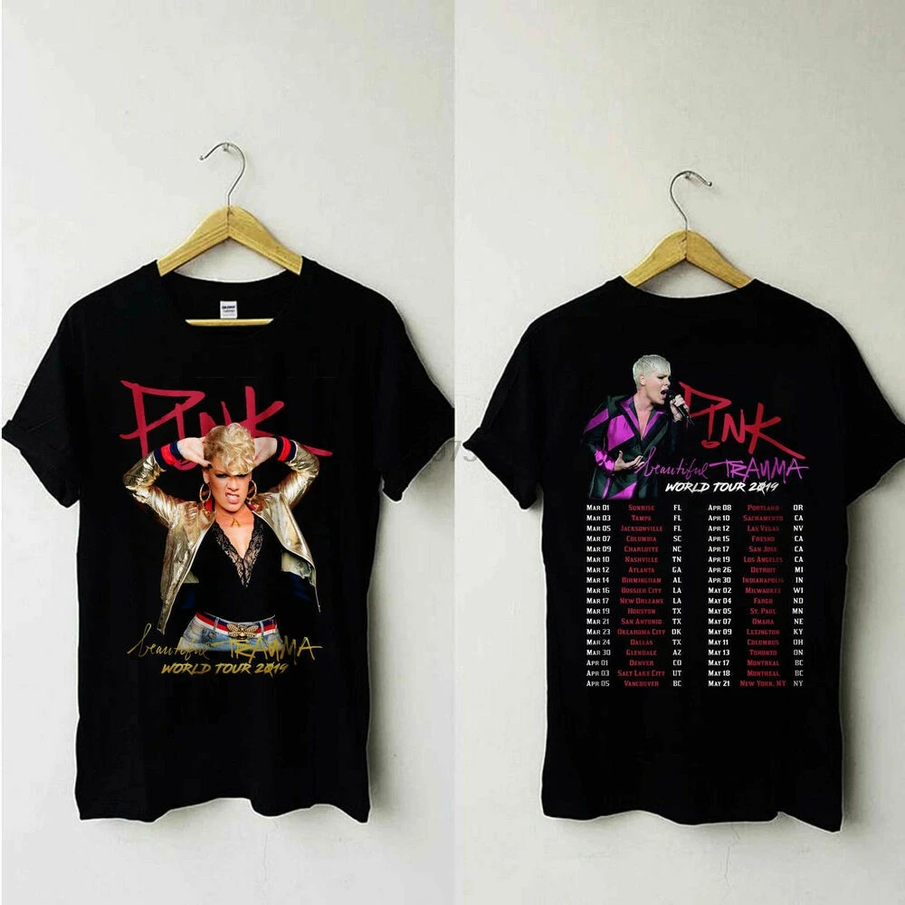 

NEW P!NK Pink Beautiful Trauma Music Tour 2019 Dates unisex T Shirt Size S-5XL