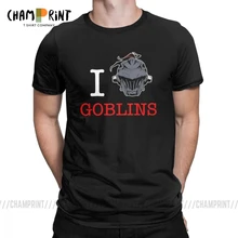 Vintage I Slay Goblins camiseta para hombres cuello redondo algodón camisetas Goblin Slayer manga corta Camiseta 4XL 5XL 6XL ropa
