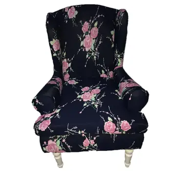 

2PCS Stretch Chair Cover Classic Printed Armchair Cover Dust-proof Furniture Protector for Home Decoration