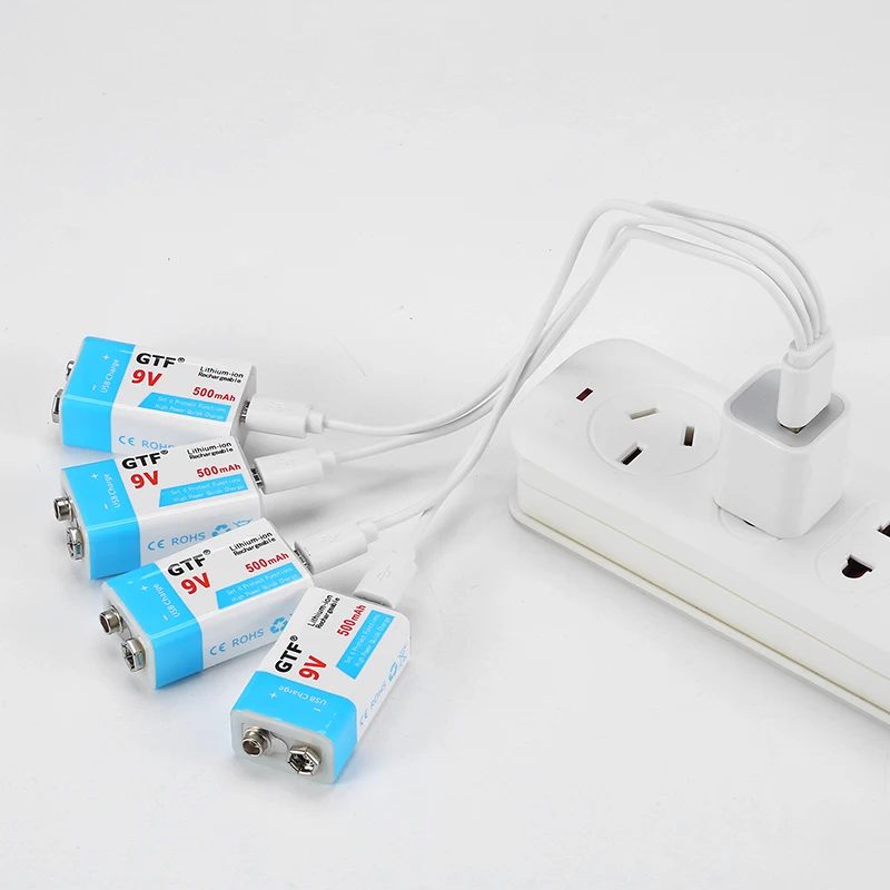 Литий-ионная аккумуляторная батарея 9 в 1000 мА · ч Micro USB 500 для мультиметра