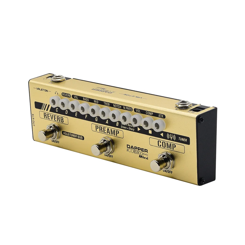 Valeton Dapper акустический мини тюнер для экранов Comp Preamp Reveb Cab Sim модуль гитарная