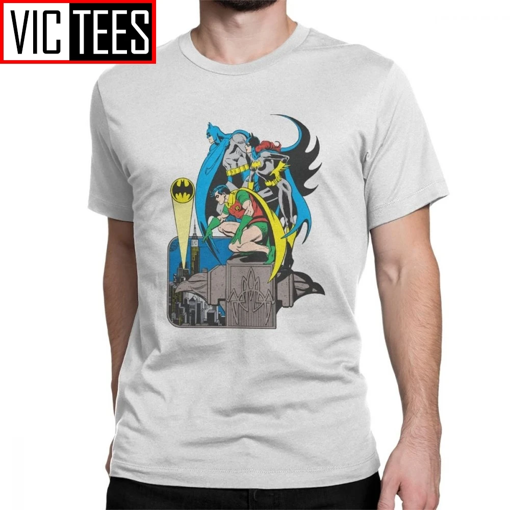 

Batman Batgirl Robin Men T Shirts Leisure Tee Shirt Short Sleeve T-Shirts Cotton Gift Idea Clothing Europe Tops for Male