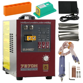 Buy 4.3KW 737DH Automatic Induction Battery Spot Welding Machine For 18650 Batteries Nickel Strip Connection With 70BN Welding Pen