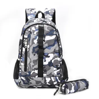 

2pcs/set Pencil case Orthopedic Children Kids BookBag Camouflage Waterproof School Bags for Girls Backpacks Boys School bag sac
