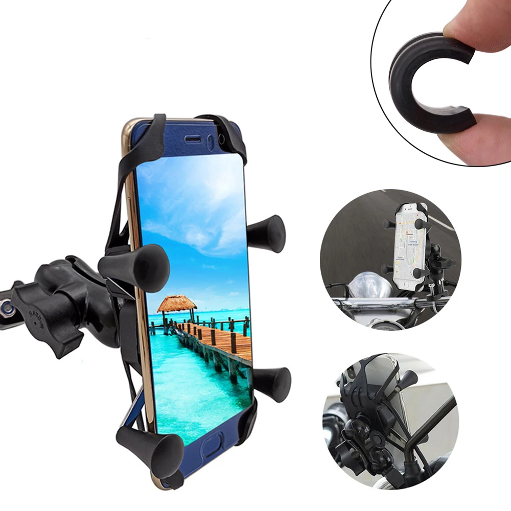 

For Suzuki GSXR1300 B-KING RGV250 GT250 GT550 SV1000 Motorcycle Mobile Phone Stand Holder With USB Charger 360 Rotatable