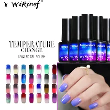 WiRinef термо Хамелеон Гель лак для ногтей Горячая 8 мл изменение температуры Цвет гель лак УФ Гель-лак для ногтей лак