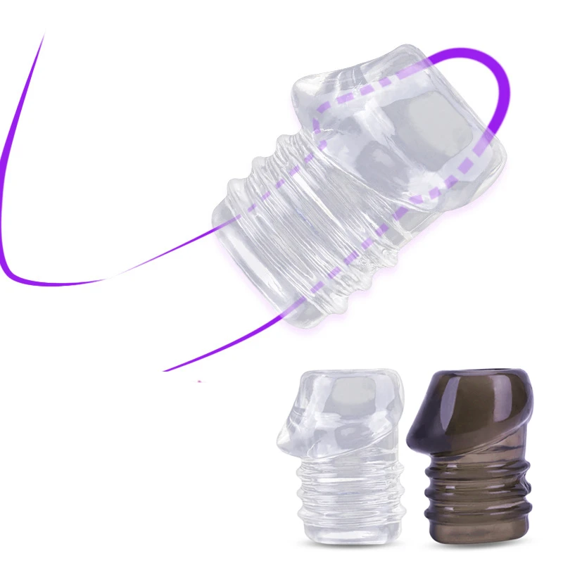 Penis Extender Sleeve Reusable Condoms Silicone Glans Cover Spike Dick Enlargement Cock Ring Erection Erotic