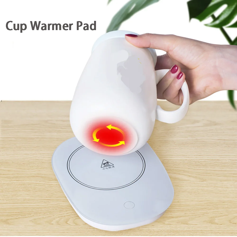 Tazón taza de café calentador, almohadilla de aislamiento, 110V/220v, 55 °C, termostato posavasos, calentador eléctrico constante de vidrio para leche y té para el hogar y la Oficina