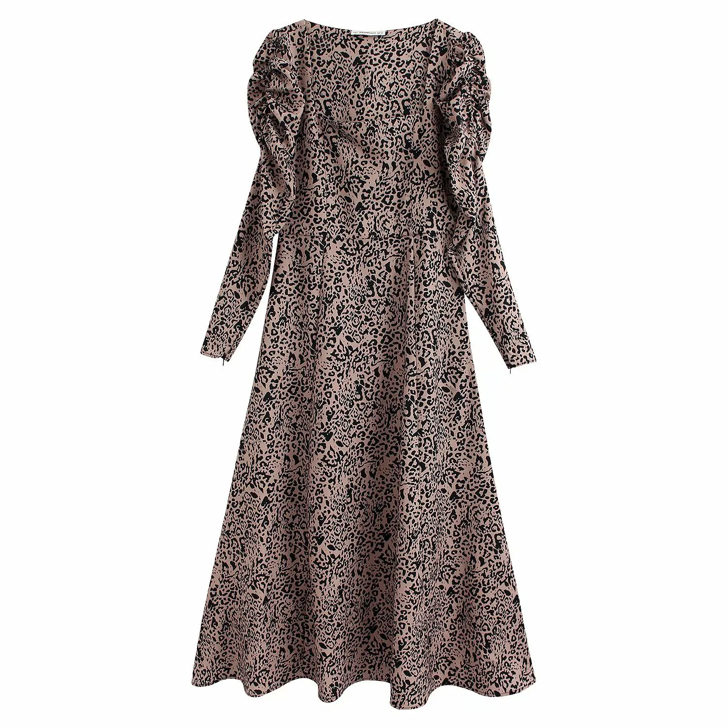 

2020 chun xin Products in Europe And American Style WOMEN'S Dress Long Sleeve Animal Print Floral Printed Dress A8ws9913