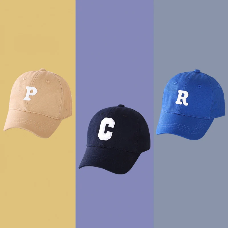 

Children's Caps Autumn New Letter Sun Hat Casual Boys Girls Baseball Hat Cotton for Newborn Baby All-Match Multicolor Breathable