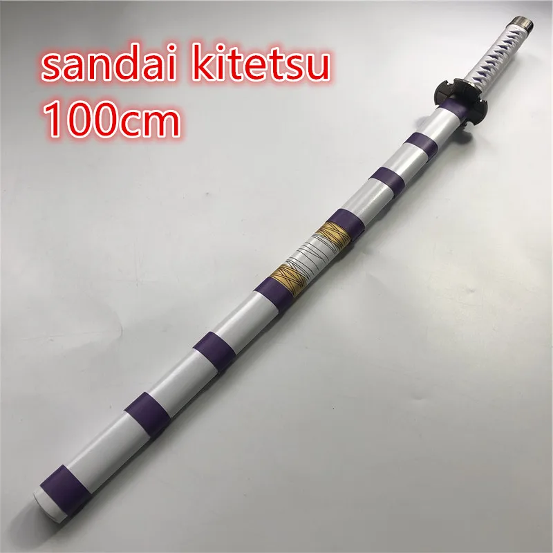 

1:1 Anime Cosplay 2nd Generation kitetsu Roronoa Zoro Sword Weapon Katana Espada Wood Ninja Knife Samurai Sword Prop Toys 100cm