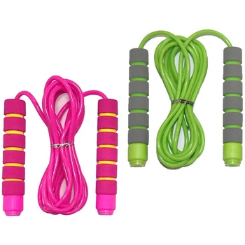 

Adjustable Skipping Rope with Foam Handle Suitable for Children Beginners 2Pcs