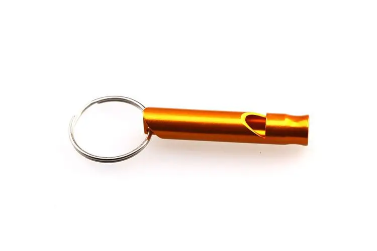 Алюминиевый сплав цвет маленький свисток пожарное поле выживания свисток небольшой брелок реклама креативный маленький подарок