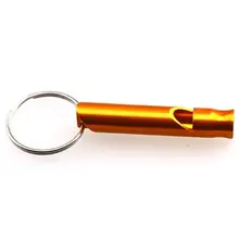 Алюминиевый сплав цвет маленький свисток пожарное поле выживания свисток небольшой брелок реклама креативный маленький подарок