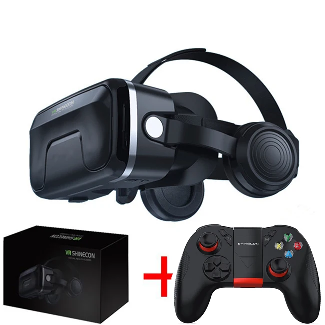 VR shinecon 7,0 гарнитура обновленная версия Очки виртуальной реальности 3D VR очки гарнитура для шлема игровая коробка - Цвет: Bundle 6