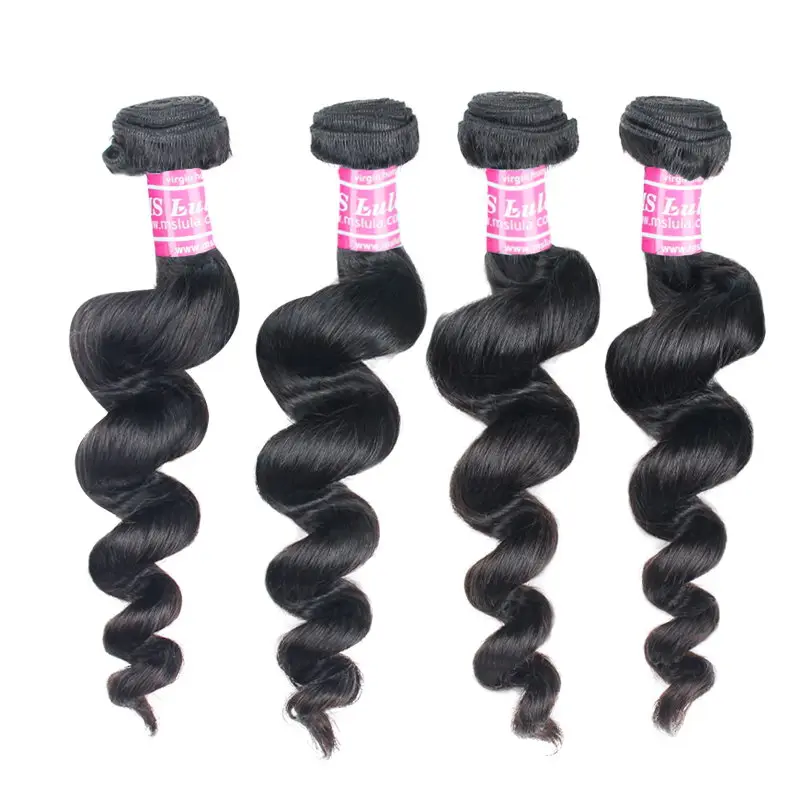 MS Lula Hair Brazilian Loose Wave Double Weave Human Hair 8-30 inchs 1 Bundle Natural Color Remy Free Shipping Extensions