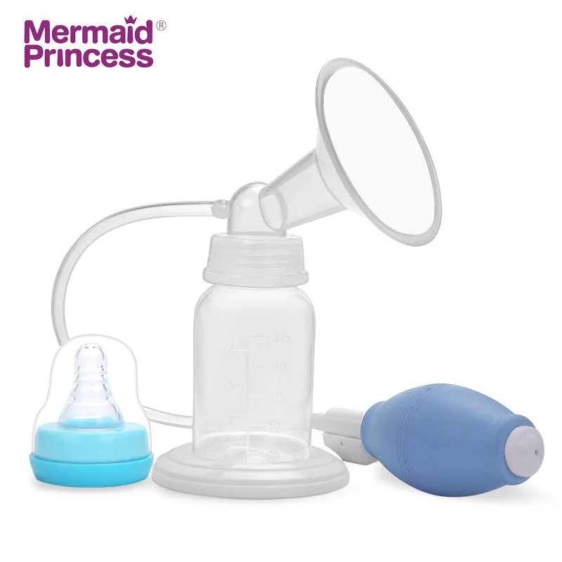 

Mermaid Princess Creative Manual RealSense Breast Pump with Pressed Valve Sucking Milker Simplicity Breast Pump