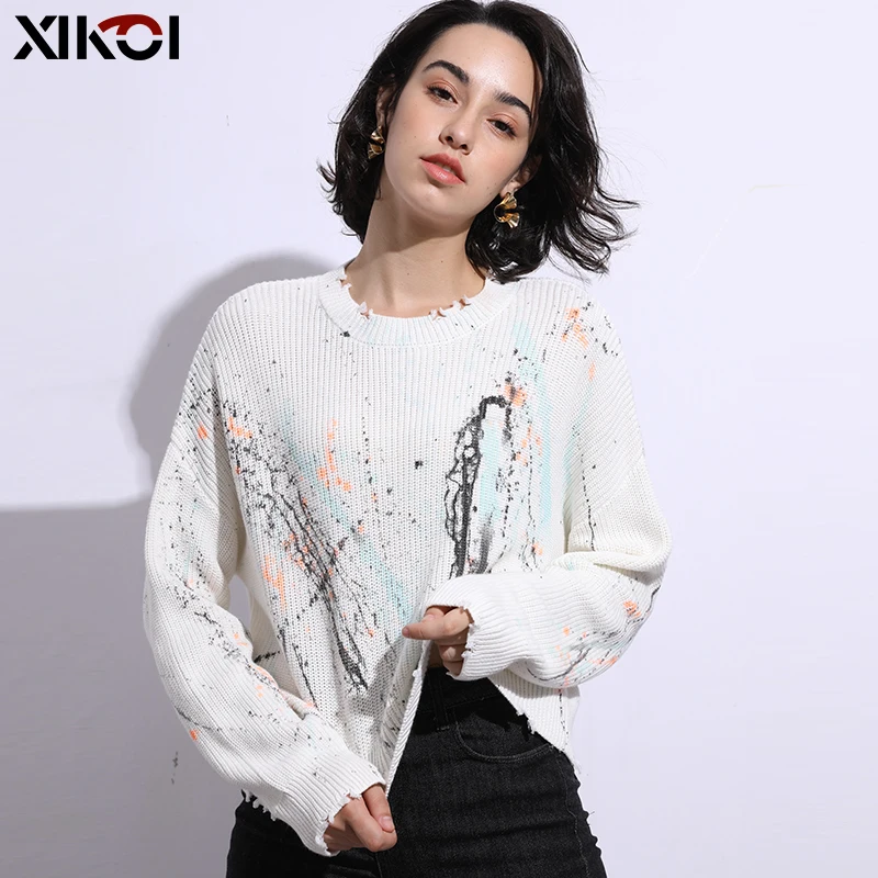 

XIKOI Women Sweaters 2020 Autumn Winter Tops Korean Plus Women Pullover Knitted Sweater Jumper Soft Warm Pull Femme