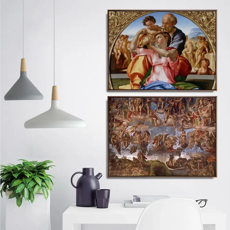 Home Decoration Art Wall Pictures Fro Living Room Poster Print Canvas Paintings Italy Michelangelo Buonarroti | Дом и сад