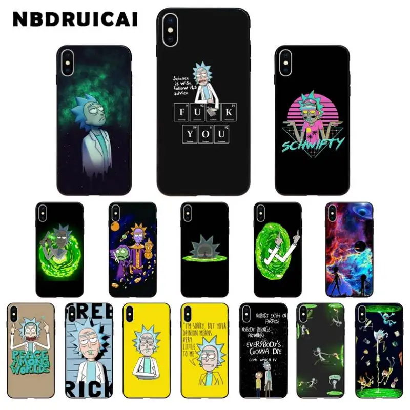 

NBDRUICAI Anime Rick and Morty Cartoon Soft Silicone Phone Case Cover for iPhone 11 pro XS MAX 8 7 6 6S Plus X 5 5S SE XR case