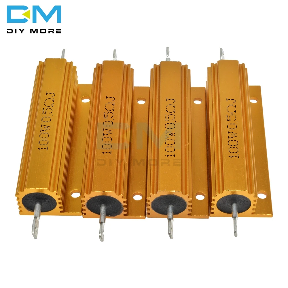 Wirewound Resistor 0.5R 1R 2R 4R 6R 8R 10R 20R 100W 5% +5%-5% Aluminum Shell Housed Case Power Wirewound Resistor 0.5-100 Ohm