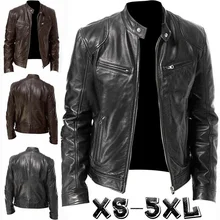 Мужские повседневные мотоциклетные кожаные куртки, куртки пилота, пальто для мужчин, осенняя мода, воротник-стойка, искусственная кожа, куртки, пальто для мужчин