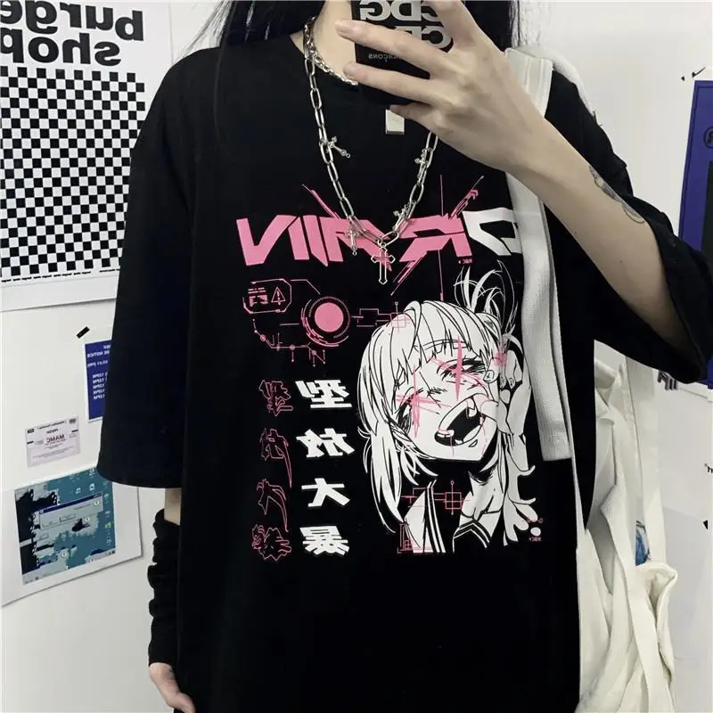 Summer Goth Female Tee Aesthetic Loose 