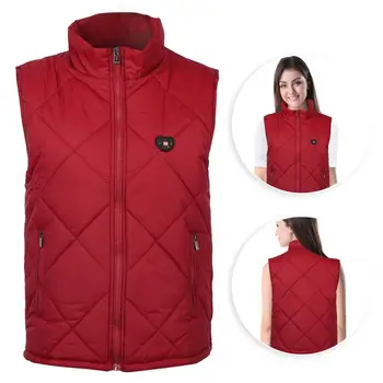

USB Electric V-Neck Warm Keeping Heating Vest Waistcoat Outdoor Winter Coat for Women Men Unisex Riding Brace Support Plus Sizes