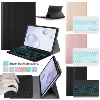 

For Samsung Galaxy Tab A 8.4 2020 T307 Backlit Detachable Keyboard Leather PU Case Bluetooth Wireless Keyboard Bracket Flip Case