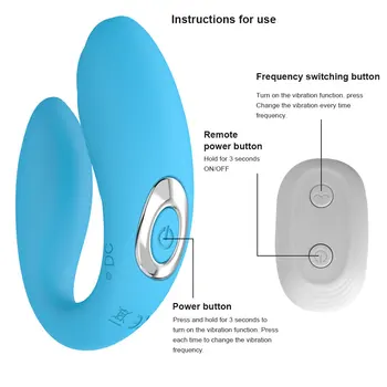 Double-head Vibrator 10 Speeds U shape Vagina Clitoris Stimulate Sex Toy for Women Female Masturbation Wireless Remote Control 5