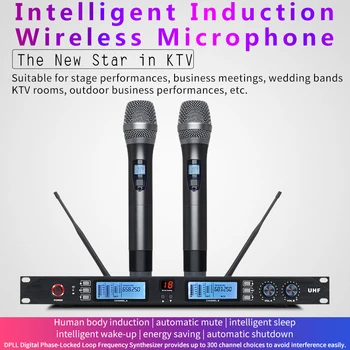 

Innovative Technology of One Tow Two Wireless Microphones Intelligent Silence Closing Manual Automatic Silence, Automatic Energy