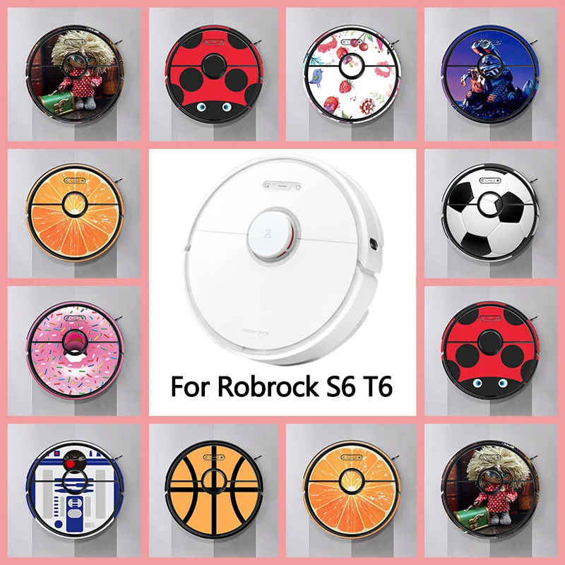 Виниловая наклейка на заказ для робота пылесоса xiaomi Roborock S6 T6 запасные части кожи
