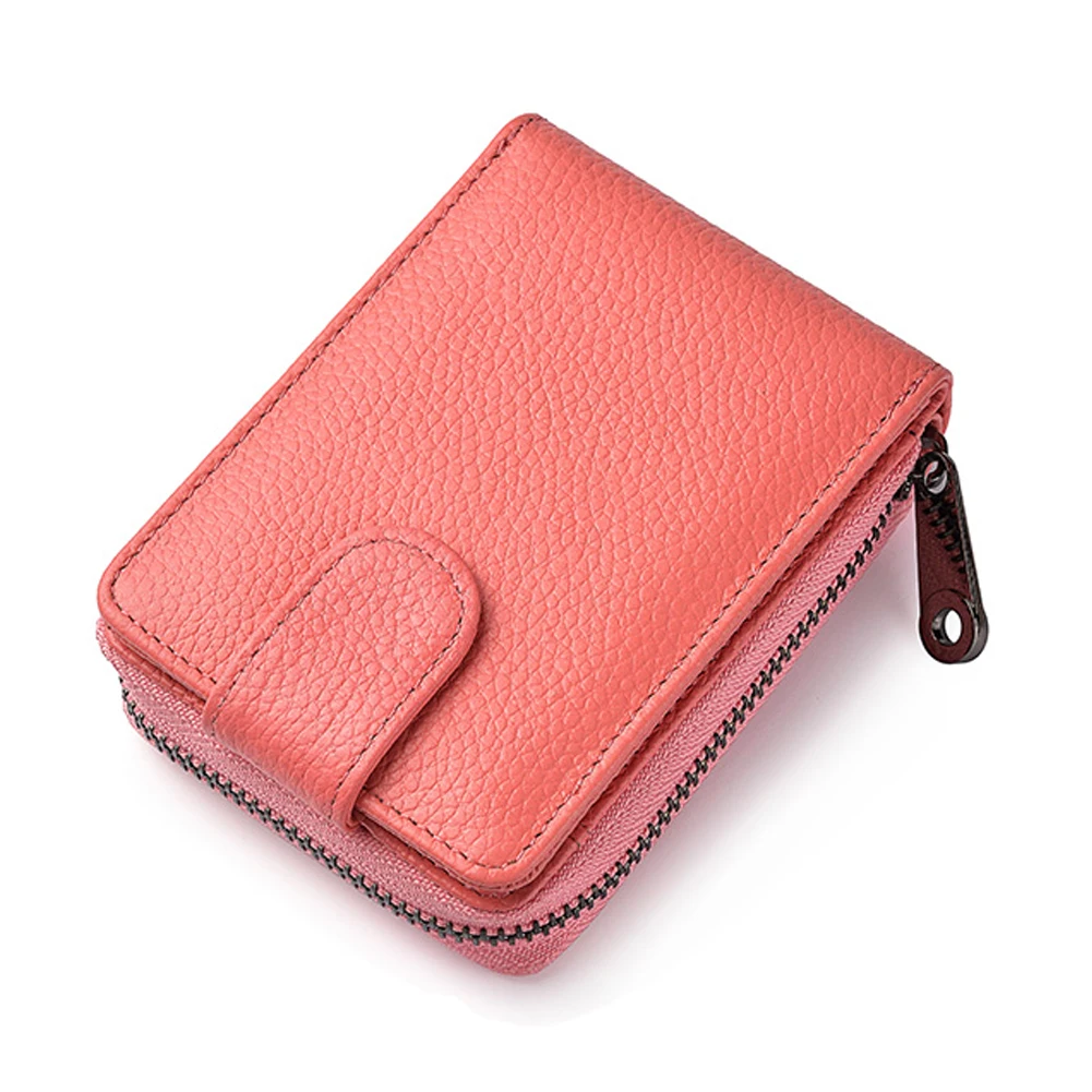 

Coin Gift Women Wallet Zipper Fashion Purses Multilayer Card Holder Solid Artificial Cowhide Leather Elegant Small Storage Cute